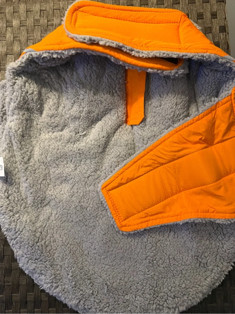 Orange Reflective Fleece-Lined Dog Jacket